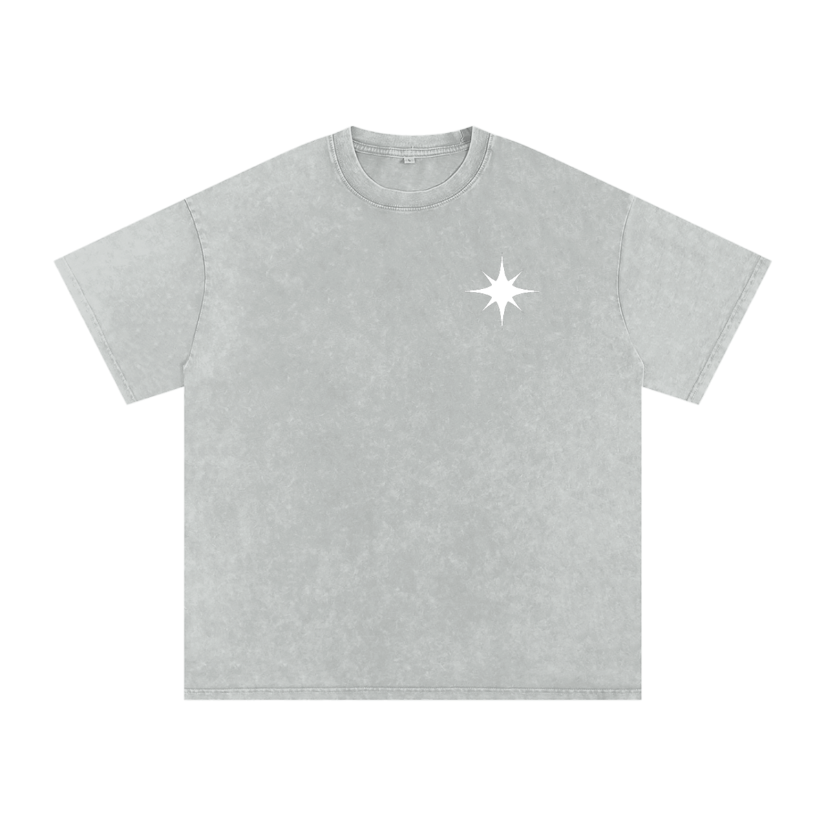 Snow Washed Oversized Cotton T-Shirt