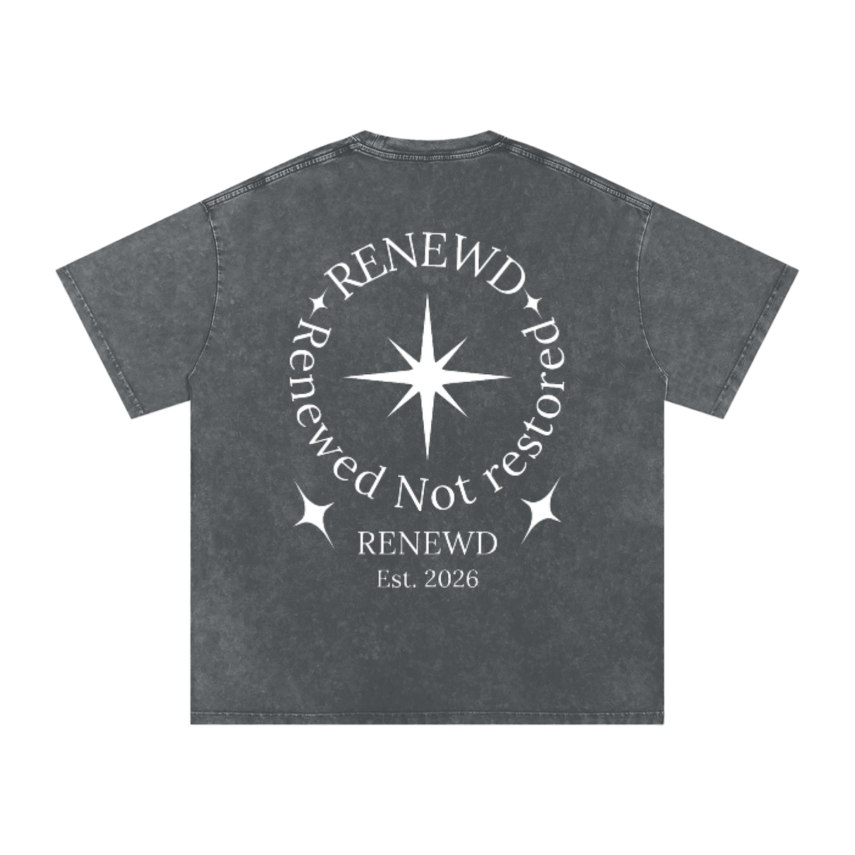 Snow Washed Oversized Cotton T-Shirt