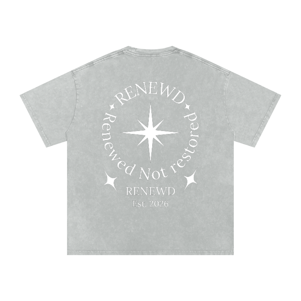 Snow Washed Oversized Cotton T-Shirt