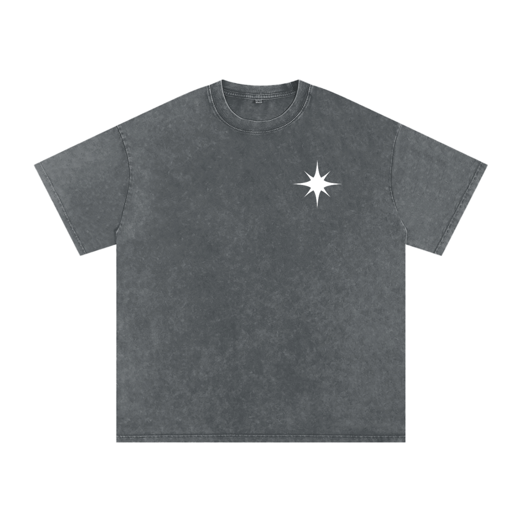 Snow Washed Oversized Cotton T-Shirt