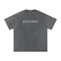 Snow Washed Oversized Cotton T-Shirt